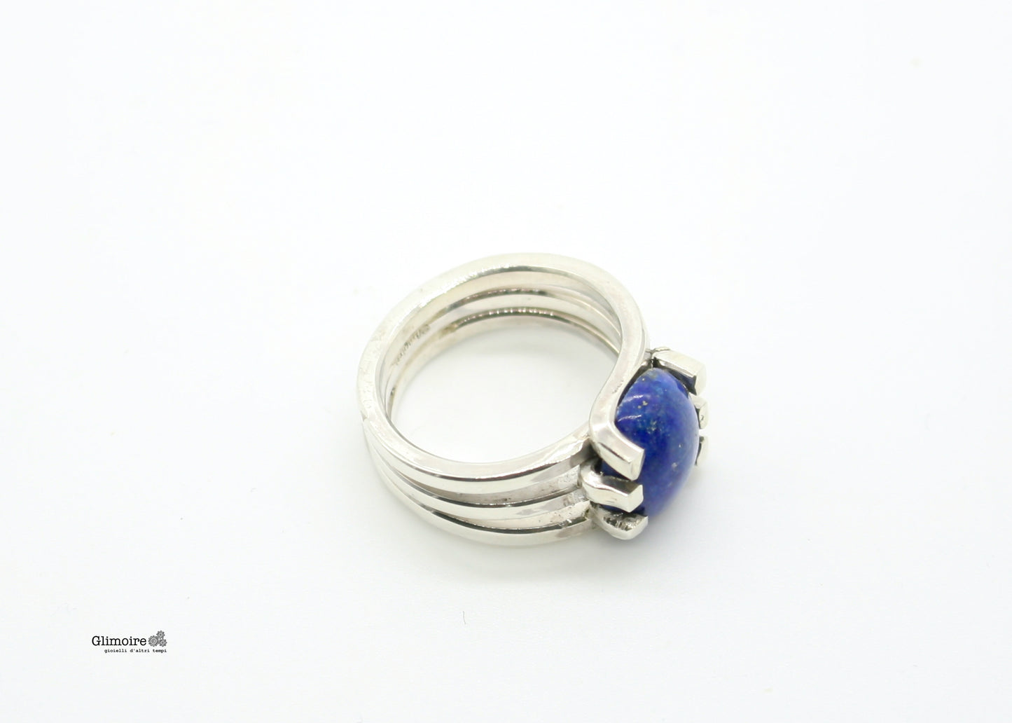 Intersezioni - Anello in argento con lapislazzuli art.358