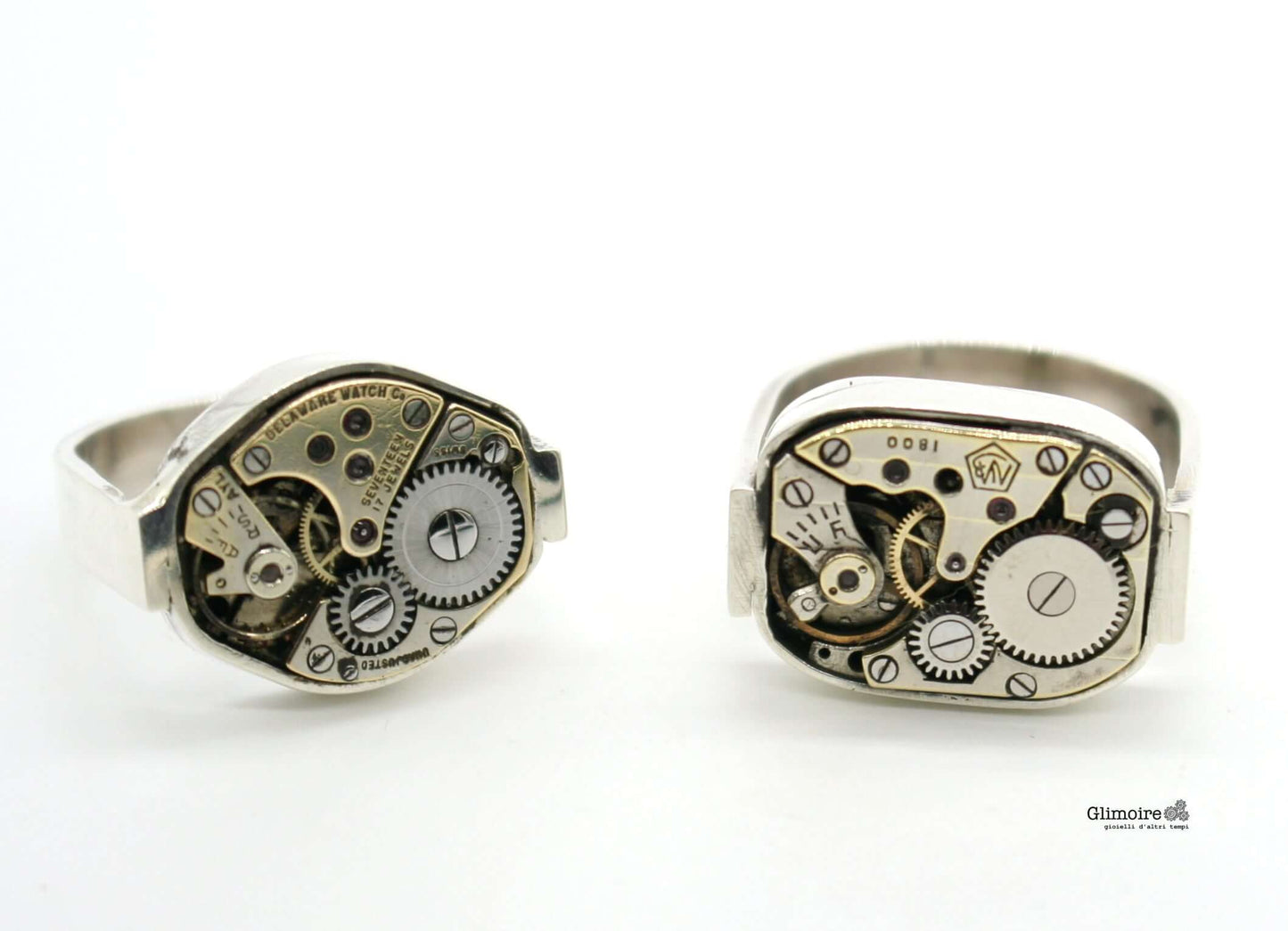 Serie Esaquadro - Anello con movimento di orologio art.342