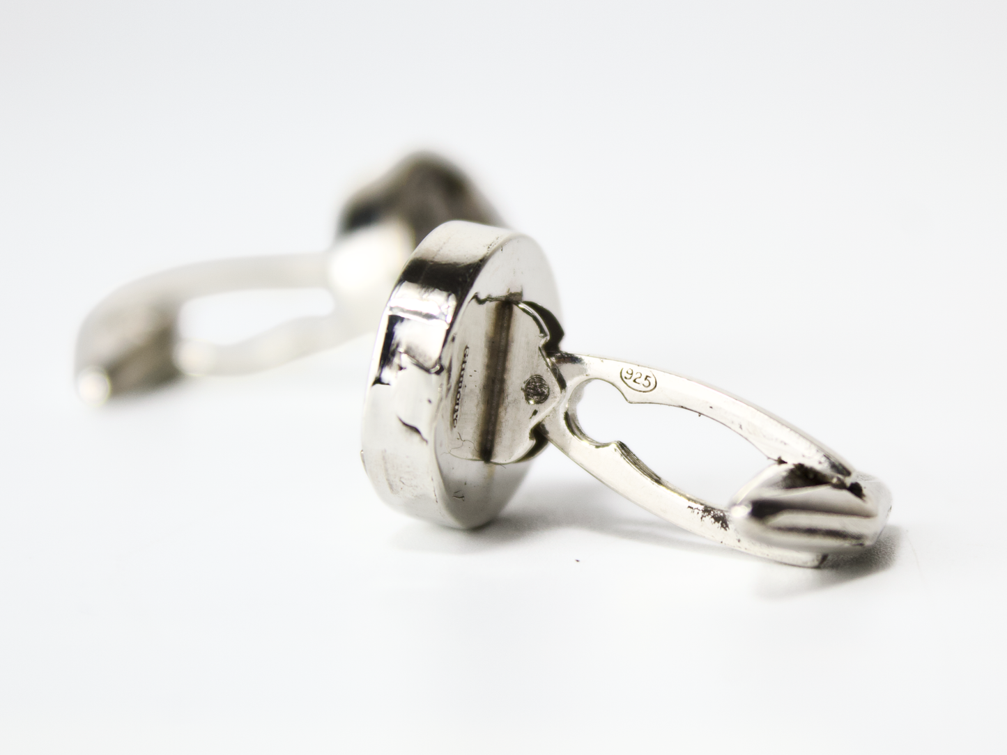 Gemelli in argento con meccanismi Tondi art.475