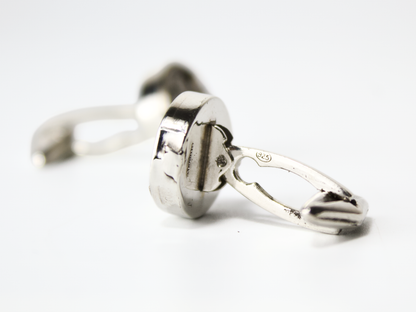 Gemelli in argento con meccanismi Tondi art.475