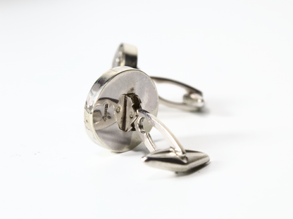 Gemelli in argento con meccanismi Tondi art.475