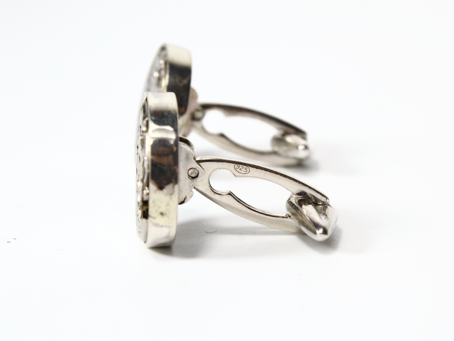 Gemelli in argento con meccanismi Tondi art.475