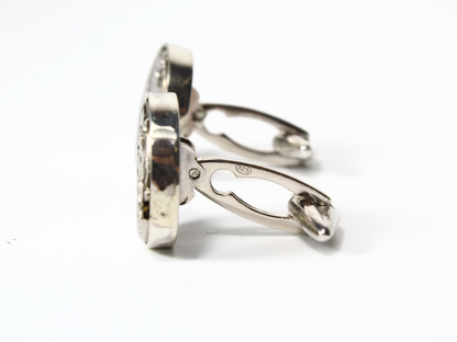 Gemelli in argento con meccanismi Tondi art.475