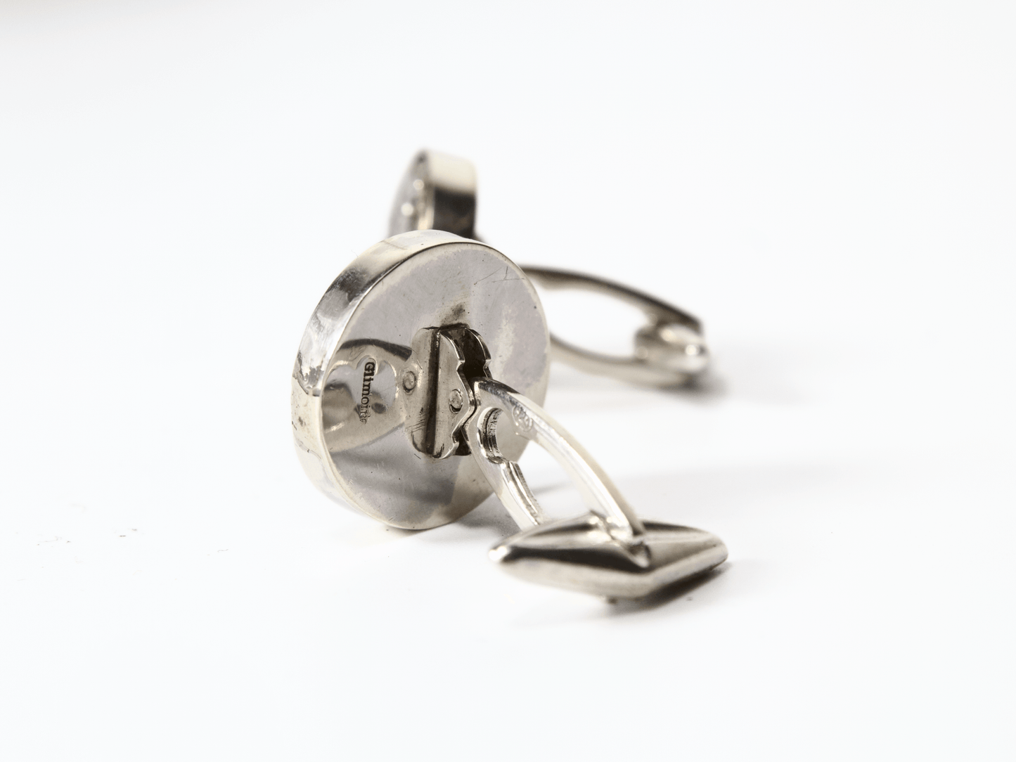 Gemelli da camicia Glimoire in argento con design elegante e chiusura a scatto