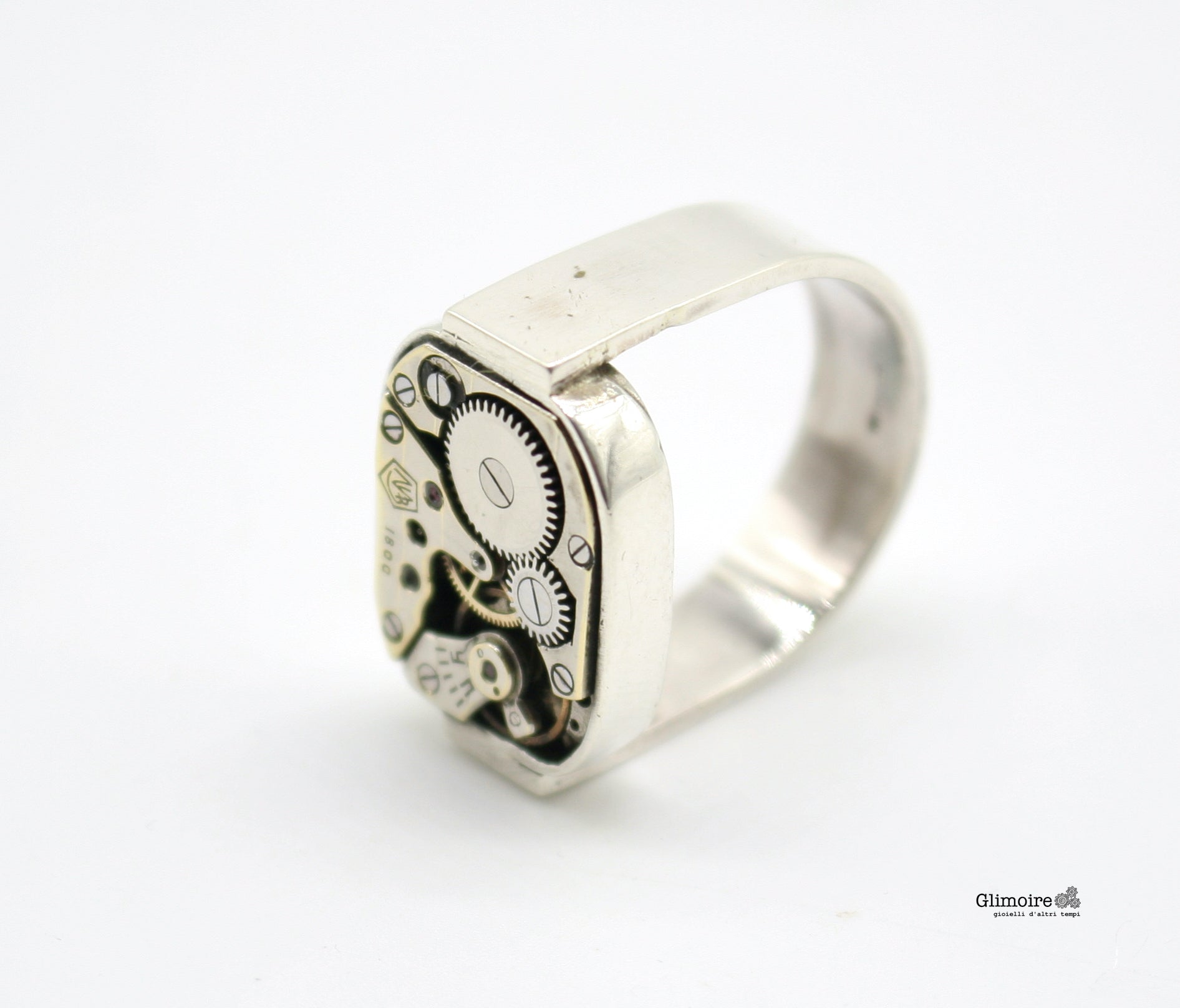 Serie Esaquadro - Anello con movimento di orologio art.342
