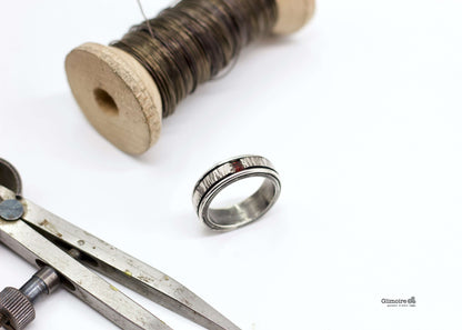 Anello a fascia - Granato art.395