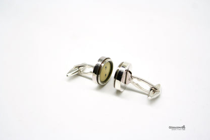 Gemelli in argento artigianali macchina da scrivere by Glimoire con design vintage elegante