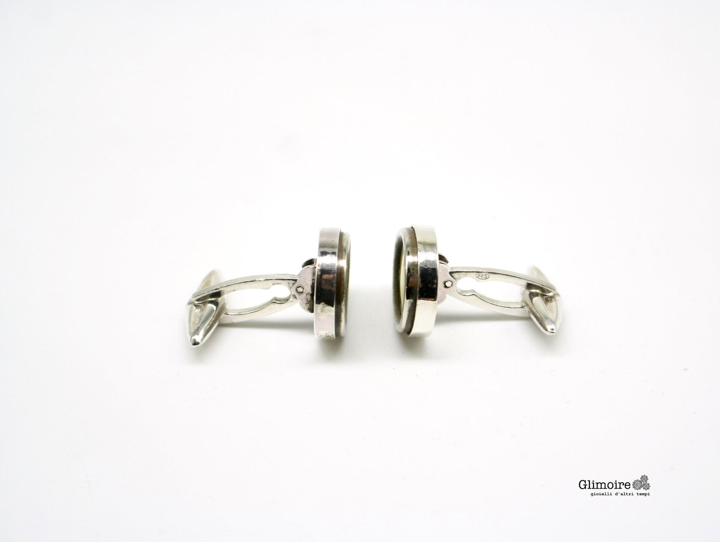 Gemelli in argento artigianali macchina da scrivere Glimoire design vintage elegante
