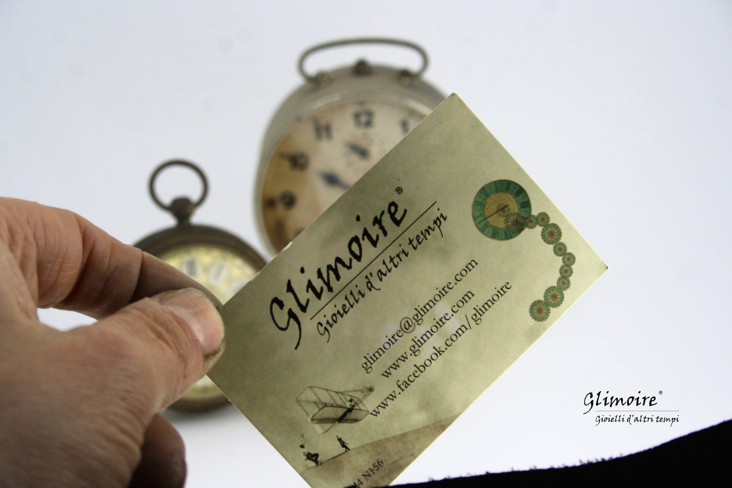 Anello meccanismo di orologio d'epoca in argento 925 (base regolabile) #222 - Glimoire