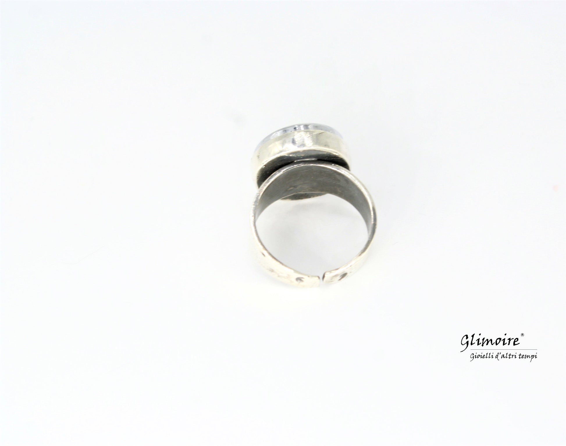 Anello con iniziali versione old style Numero 5,  incisione punteggiatura ?! - tasto di macchina da scrivere Woodstock anni '30 .art.282 - Glimoire