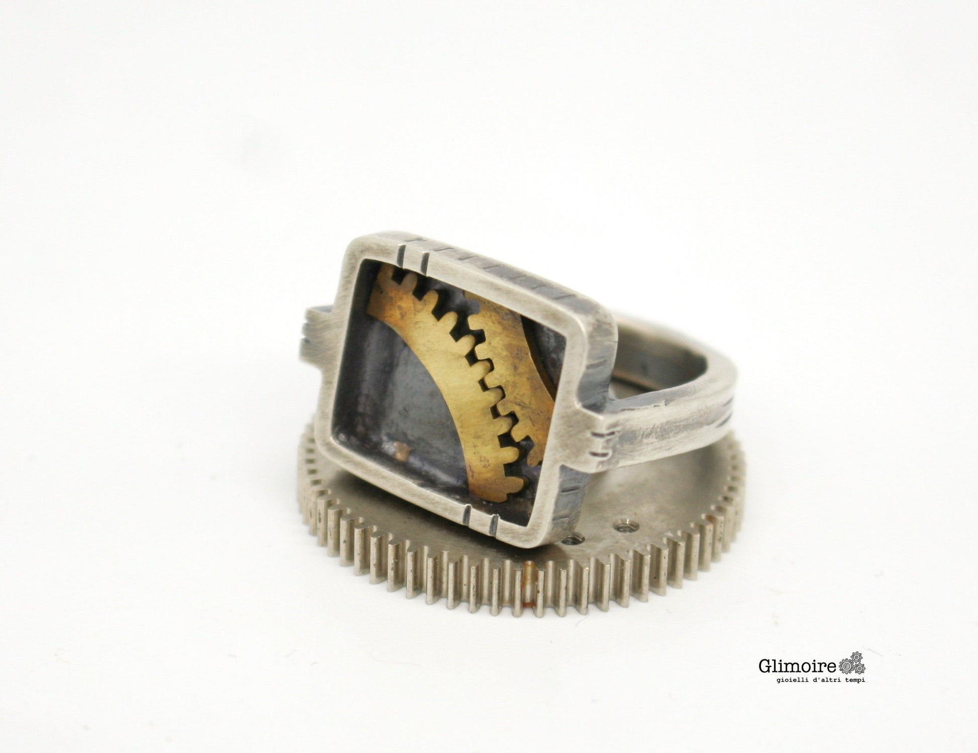 Anello industrial rettangolare- forze e attrito - anello con ingranaggi art.313 - Glimoire